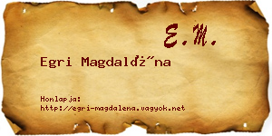 Egri Magdaléna névjegykártya
